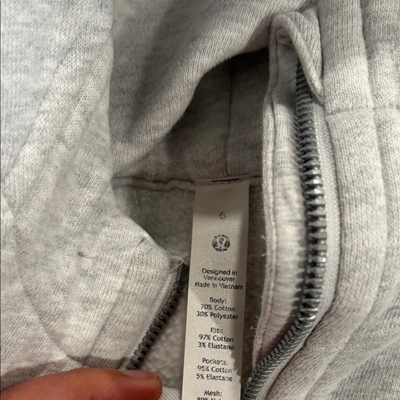 lululemon scuba full zip hoodie in heathered grey color - Picture 4 of 5